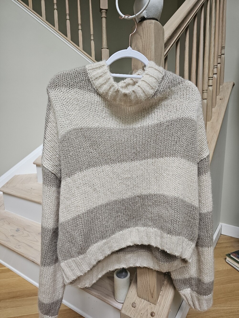 $139 ROLLA'S x Free People Weekend Mock Neck Knit Striped Sweater - Picture 2 of 8